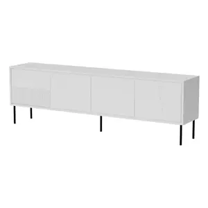 ТВ-тумба cama meble ABI 4D 200x38x62 см, 4 дверцы, белая матовая, ламинированная/МДФ, ДСП