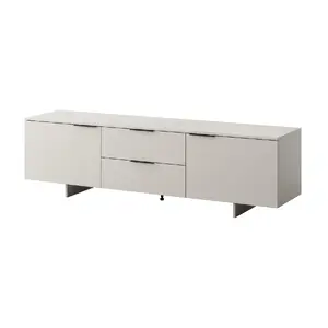 Тумба под TV Cama Meble ALMA 2D2S, 180×41,5×55 см, кашемировый серый, столешница ДСП