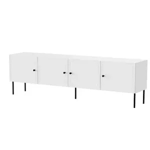 ТВ-тумба Cama Meble PALAZZO BIS 201x40x60 см белый мат, столешница из ДСП