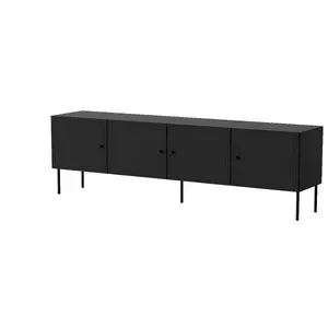 ТВ-тумба Cama Meble PALAZZO BIS 2010×400×600 мм черный мат, столешница ДСП, черный каркас