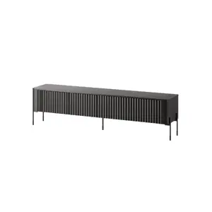 ТВ-тумба cama meble VERA 190x40x50 см — матовая черная столешница и каркас