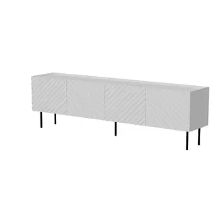 ТВ-тумба cama meble LUCCA 4D, 2000×400×590 мм, белая, столешница из ДСП