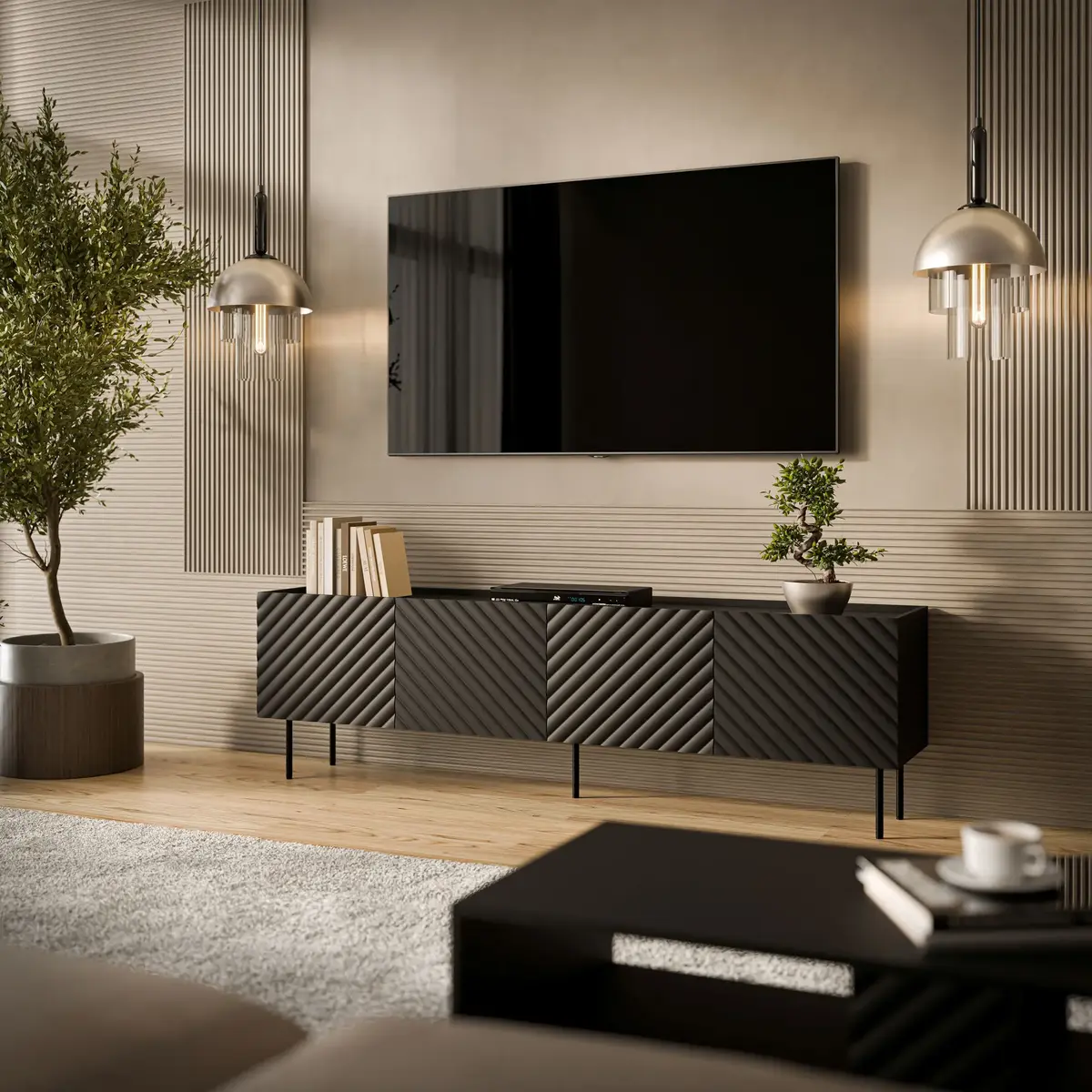 TV skapītis Cama LUCCA 4D 200x40x59 cm Photo 3