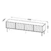 TV skapītis Cama Meble CORTINA 4D 200x40x55 Photo 4
