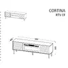 TV skapītis cama meble CORTINA EF 180×40×60 cm Photo 4