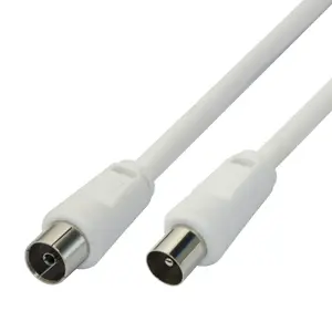 Coaxial cable DELTACO R00150034, 2 m, IEC–IEC, white