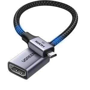 UGREEN Micro HDMI to HDMI adapter cable 20 cm, supports up to 8K@60Hz (Model HD182)