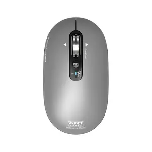 Беспроводная Bluetooth оптическая мышь Port Designs Pure Mac — 3200 DPI, 4 кнопки, колесо, батарейки, серый