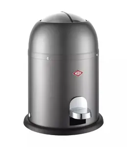 Wesco Mini Master 6 L graphite matt — compact 6 L waste bin, pedal-operated, stainless steel inner bucket