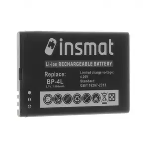 Аккумулятор Insmat 106-9360 для Nokia BP-4L совместимых моделей, 1 шт., чёрный
