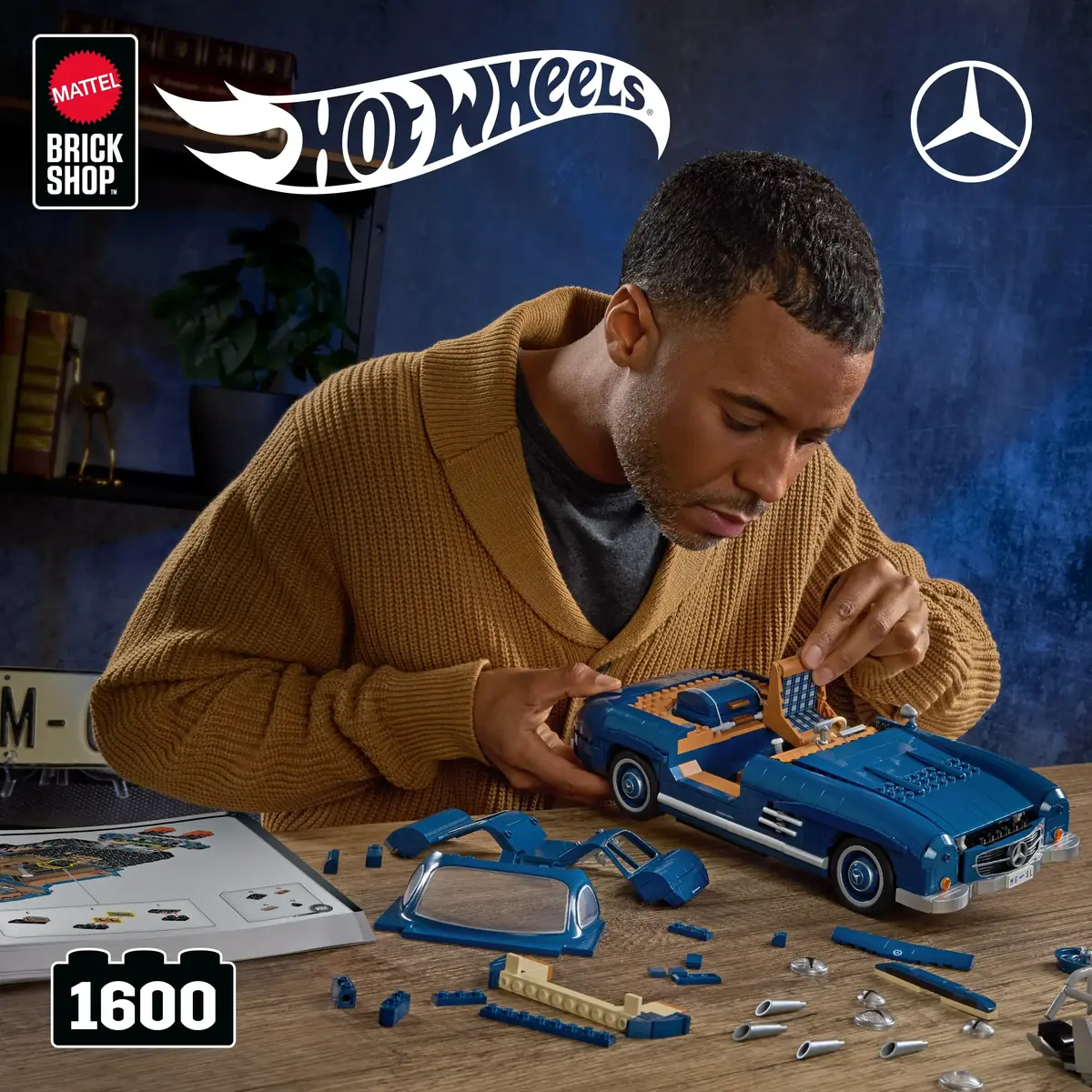 MEGA Hot Wheels Mattel Brick Shop Mercedes‑Benz 300 SL, 1600 Photo 2
