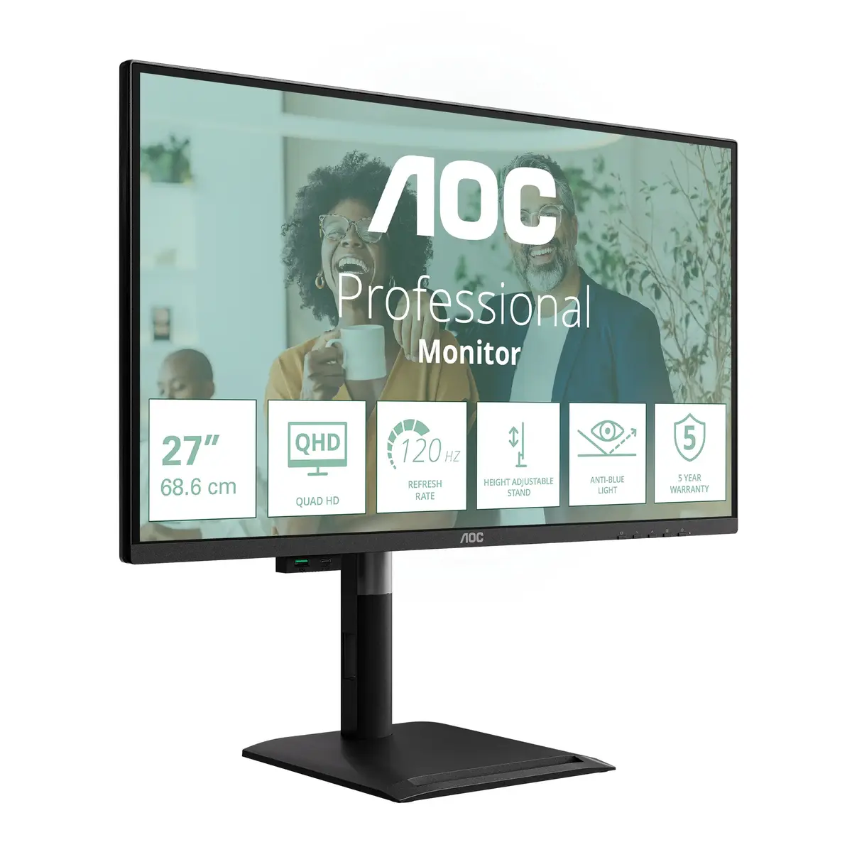 AOC Q27P4CV 27" IPS Quad HD монитор Photo 2