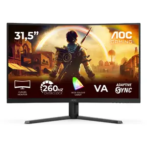 Dators monitors AOC G4 C32G42ZE 31.5" (80 cm) Ieliekts VA Full HD 1920×1080 4 ms VESA Melns/sarkans