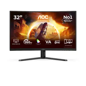AOC G4 C32G42ZE Curved Gaming Monitor 31.5-inch VA Full HD 1920 x 1080 LED Black Red VESA Mounting
