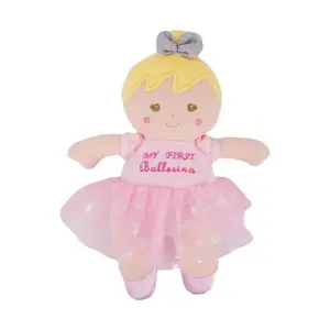 Baby rattle TULILO Rattle Doll Lily, soft doll-shaped hand rattle for infants