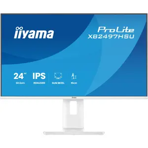 Computer monitor IIYAMA ProLite XB2497HSU-W1 23.8" (60.5 cm) Full HD 1920x1080 IPS LED, 4 ms, USB 3.2 hub, speakers, height adjustable, VESA, white