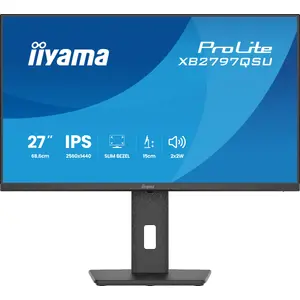 Computer monitor IIYAMA ProLite XB2797QSU-B1 27" (68.6 cm) 2560×1440 QHD IPS LED, 1 ms, 178° viewing, USB-C, speakers, height adjustable, VESA