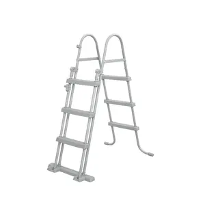 Above Ground Pool Ladder Bestway Flip & Lock 1.07 m — metal, grey, 714×1390×1080 mm