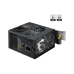 Блок питания MSI MAG A750BN PCIE5 II 750 Вт, 24‑контактный ATX, немодульный, 80 PLUS Bronze, вентилятор 120 мм, чёрный