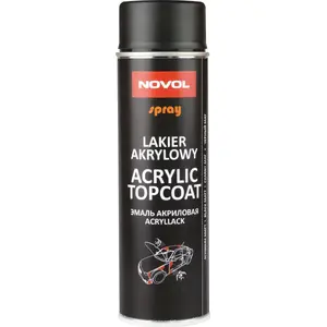 Aerosol matte black acrylic topcoat Novol SPRAY ACRYL TOPCOAT 500 ml