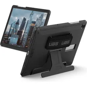 Protective case with handstrap and kickstand, urban armor gear Scout for Samsung Galaxy Tab A11+ (2025) / A9+ (2023), black