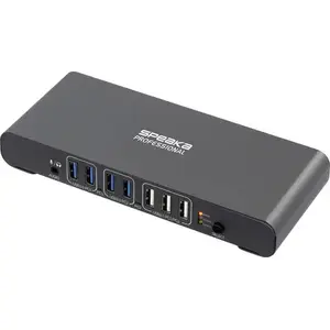KVM switch SpeaKa Professional SP-KVM-2P4K, 2-port, supports 4K, matte gray