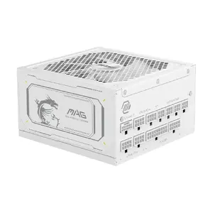 Блок питания MSI MAG A1000GL PCIE5 WHITE 1000 Вт ATX 24-конт., 80 PLUS Gold, вентилятор 135 мм