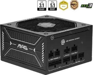 Barošanas bloks MSI MAG A650GLS PCIe 5.0 650W, modelis 306-7ZPHY11-HD8, ATX ar 80 PLUS Bronze efektivitāti