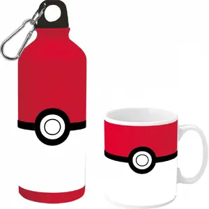 Алюминиевая бутылка 500 мл с кружкой Kids Euroswan Pokemon, 500 мл, алюминий, съемная кружка