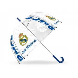 Transparent manual umbrella Kids Euroswan Real Madryt — single canopy, manual open, children’s size