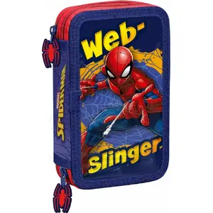 Penālis Kids Euroswan ar 2 rāvējslēdzējiem un piederumiem Spiderman sarkani-zils