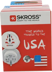 Travel adapter SKROSS 1.500221C-E – universal mains plug adapter for international sockets