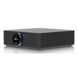 Усилитель UBIQUITI PowerAmp Home Black — класс D, 260 Вт RMS на канал (4 Ω), банановые клеммы, гигабит Ethernet, питание AC 100–240 В