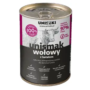 Влажный корм для собак UNISZKI Unismak Wołowina 400 г — говядина, 400 г
