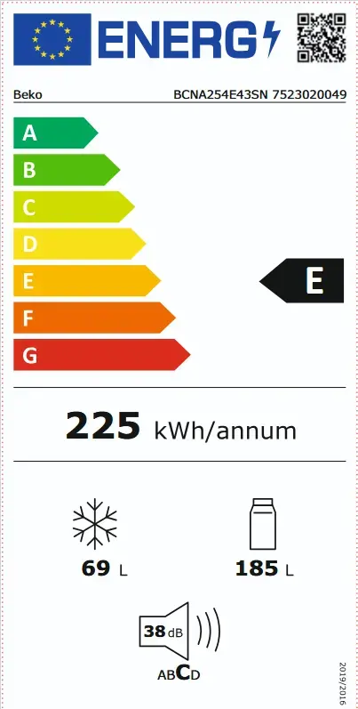 Встраиваемый холодильник BEKO BCNA254E43SN Photo 4