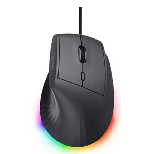 Игровая мышь TRUST GXT 145 Rexxa правая USB Type-A 12800 DPI, проводная, RGB колесо, чёрная
