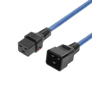 Сетевой кабель MicroConnect MC-C19C20LOCK-1.5M-B — C19 на C20 с замком, 1,5 м