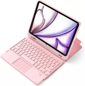 Bluetooth keyboard case Inateck KB002 for 11" iPad, pink