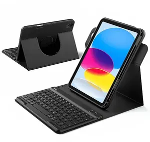Bluetooth keyboard case Inateck KB004 black — 360° rotatable protective case for iPad