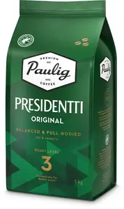 Кофе в зёрнах Paulig Presidentti Original 1 кг — средняя обжарка, 1000 г