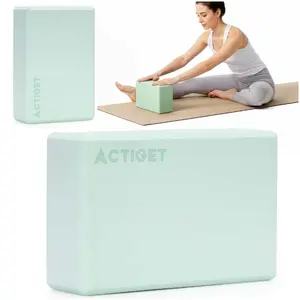 Yoga block Springos ACT0060 — EVA foam, 23×7.5×15 cm, 128 g, mint