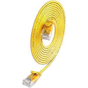 Slim Wirewine networking patchcord SLIM-L-UU-K6A Cat6a U/UTP 0.15 m Yellow RJ-45–RJ-45