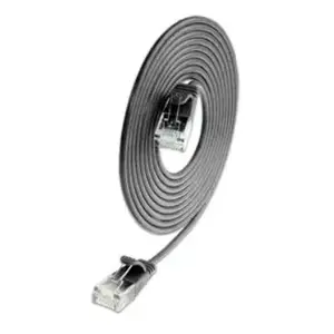Networking cable Slim Wirewine SLIM-L-UU-K6A 1.5 m Cat6a U/UTP RJ-45 — Black