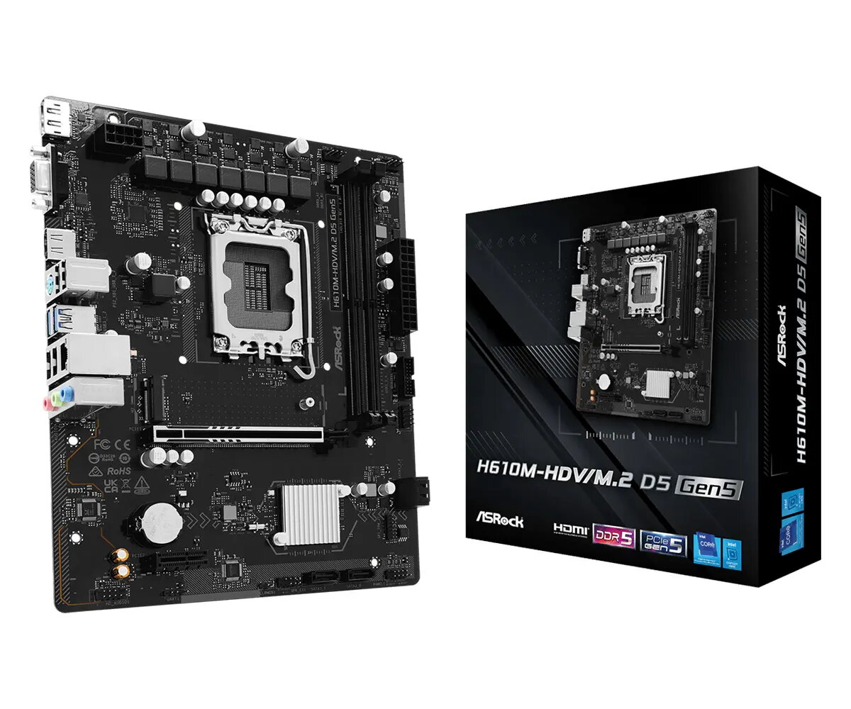 ASROCK H610M-HDV/M.2 D5 Gen5 Micro
