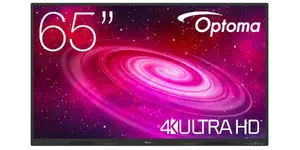 Интерактивная панель Optoma 1651RK с диагональю 65 дюймов, разрешением 4K Ultra HD, сенсорным экраном, Android, Wi-Fi 6, памятью 64 ГБ и черным корпусом