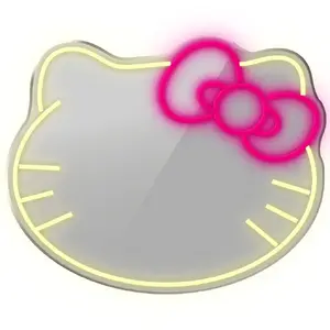 LED Neon Mirror Light MANTA MASNL129WH — Cat with Bow Decorative Neon Accent