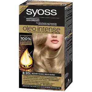 Permanent hair dye Syoss Oleo 8-05 Beige Blonde