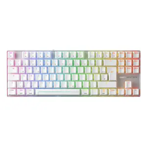 Wireless Gaming Keyboard CHERRY MX 8.2 Pro TMR — Tenkeyless, QWERTZ German, USB + RF + Bluetooth, RGB, Silver/White