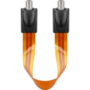 Satelīta loga caurule GOOBAY SAT Window Feed-Through ārkārtīgi plāns 0,3 mm, F-tipāls — F-tipāls, kabelis 0,2 m