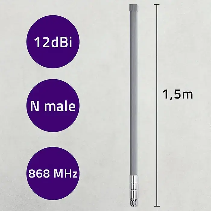 QOLTEC LoRa antena 12 dBi 868 MHz 1.5 m Photo 4